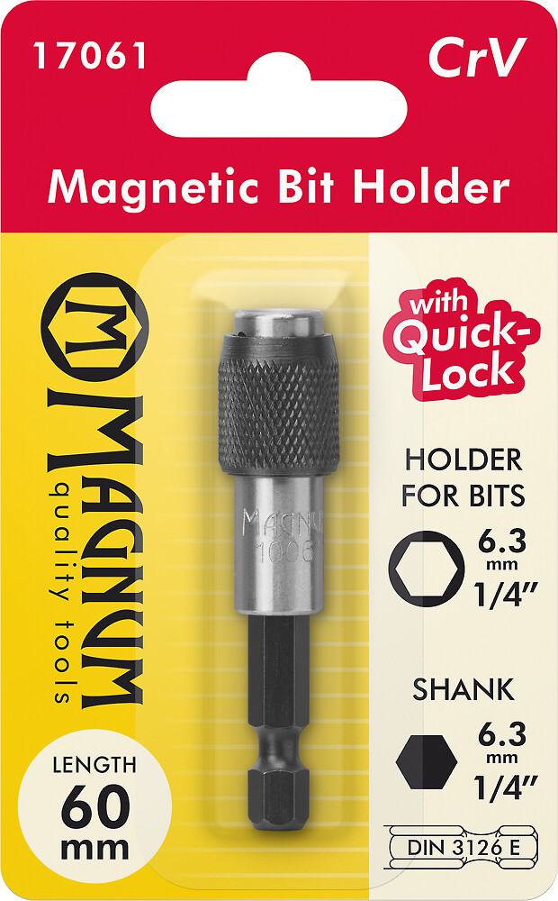 Bit Holder Quick Lock 60mm Magnum